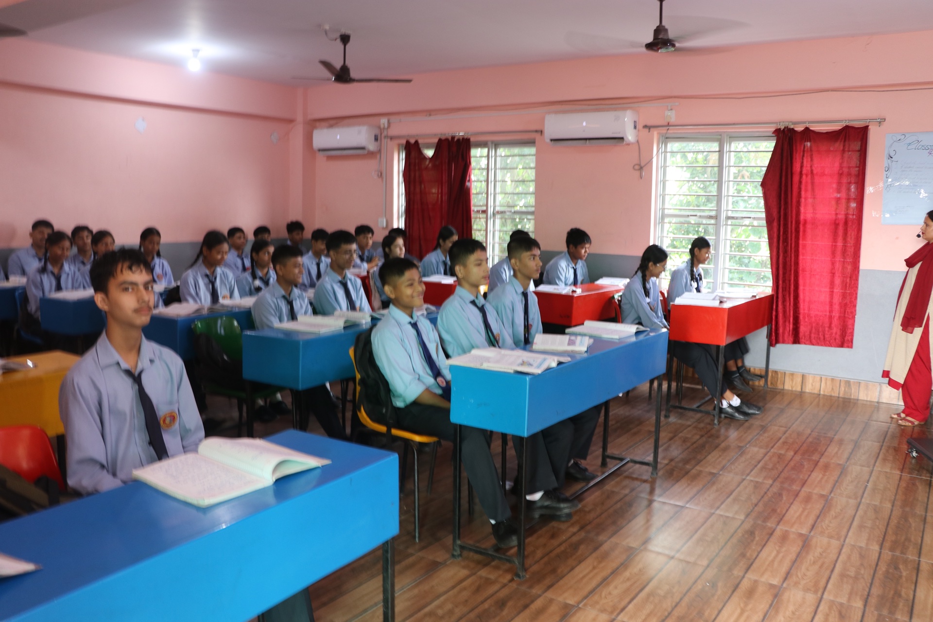 Interactive discussion during high school session
