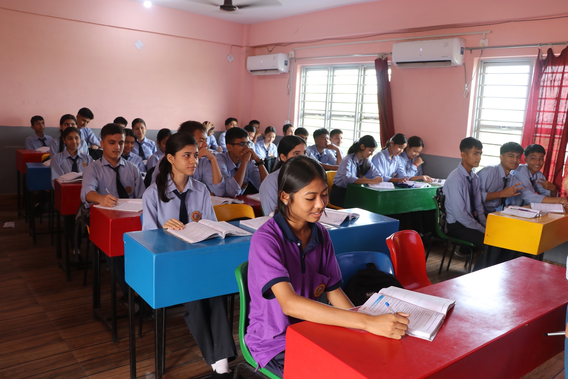 Ergonomic seating and modern classroom environment
