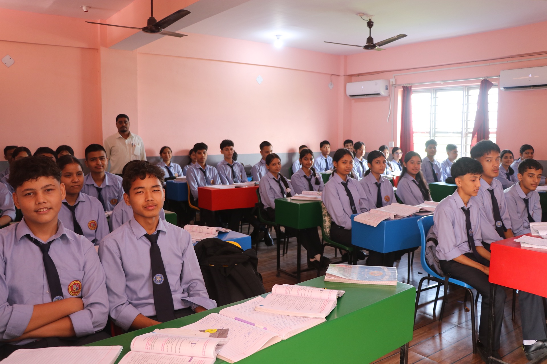 Students focused on academic lecture