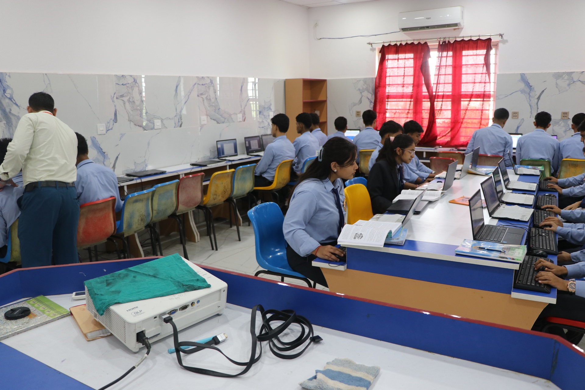 Students learning programming and software skills