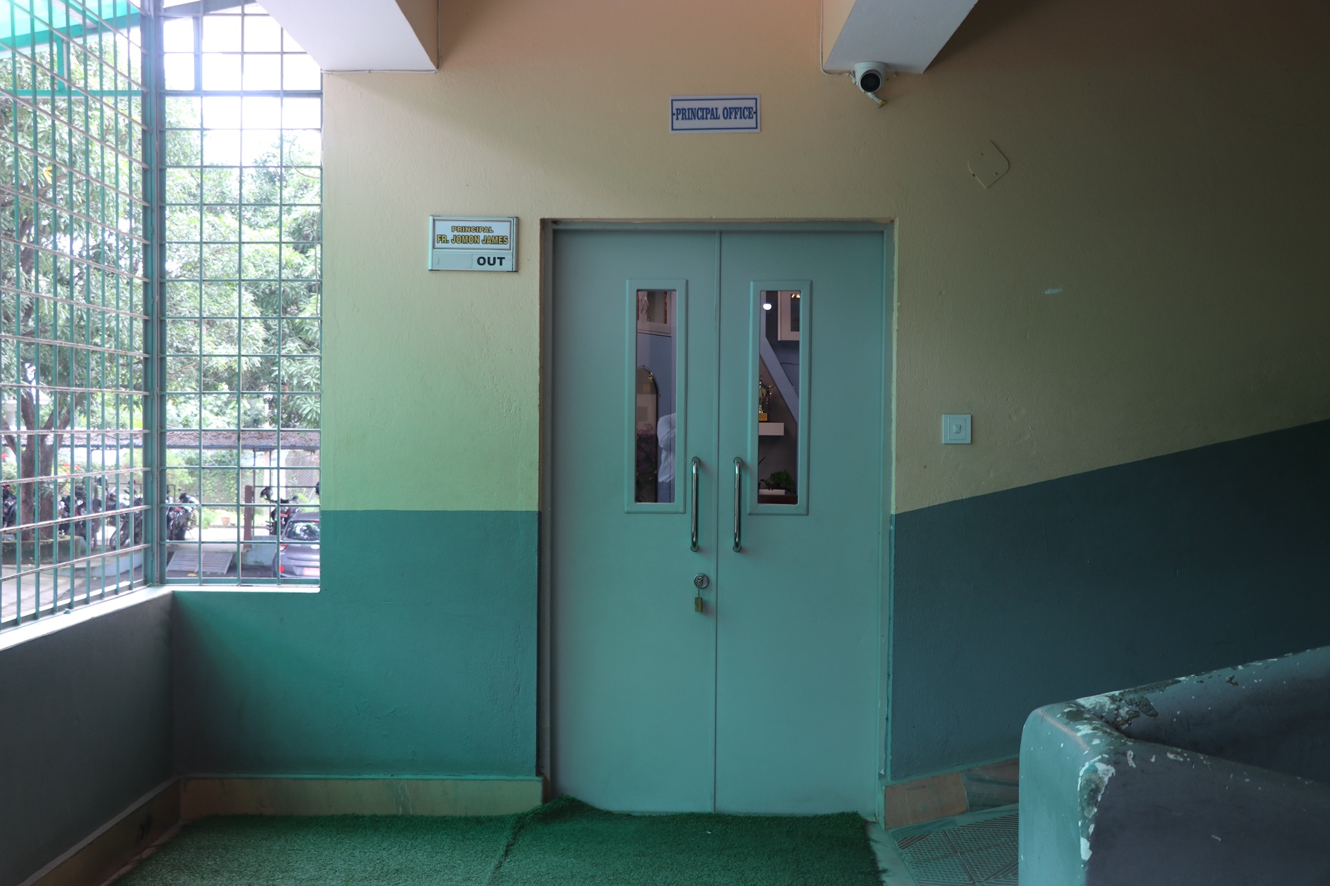 Entrance corridor leading to Principal Fr. Jomon James office